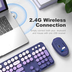 MOFII Wireless Keyboard and Mouse Combo, Full Size 2.4G Plug and Play - Image 2