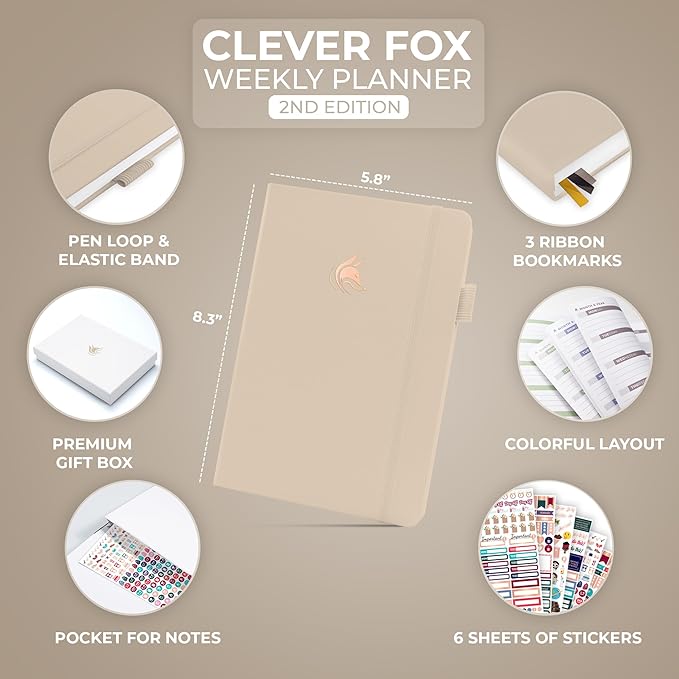Clever Fox Planner 2nd Edition – Colorful Weekly & Monthly Goal Planner - Image 2