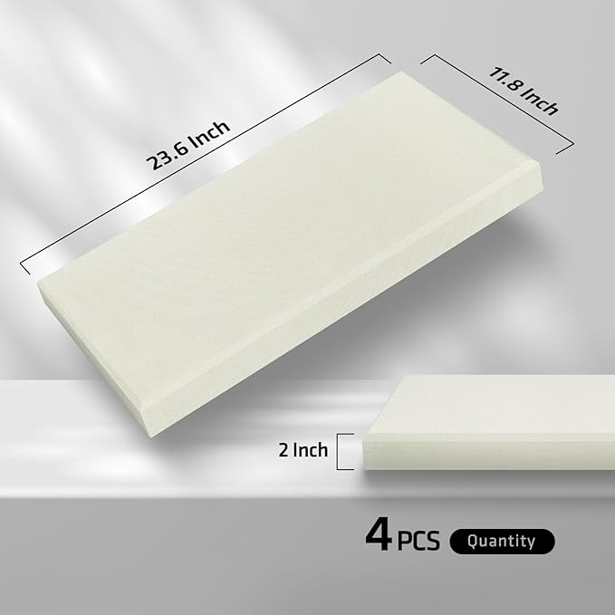 UMIACOUSTICS 4 PCS Acoustic Wall Panels, 2“ Thick 23.6" x 11.8" Fiberglass - Image 2