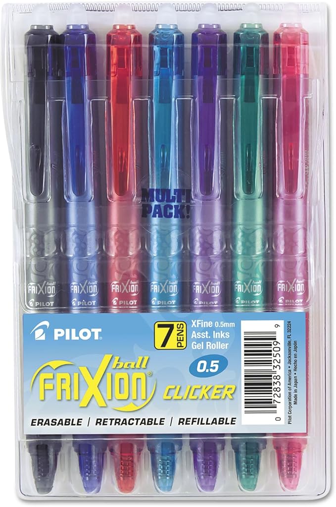 Pilot FriXion Clicker Erasable Gel Pens, Extra Fine Point 0.5 mm by PilotCorporationofAmerica
