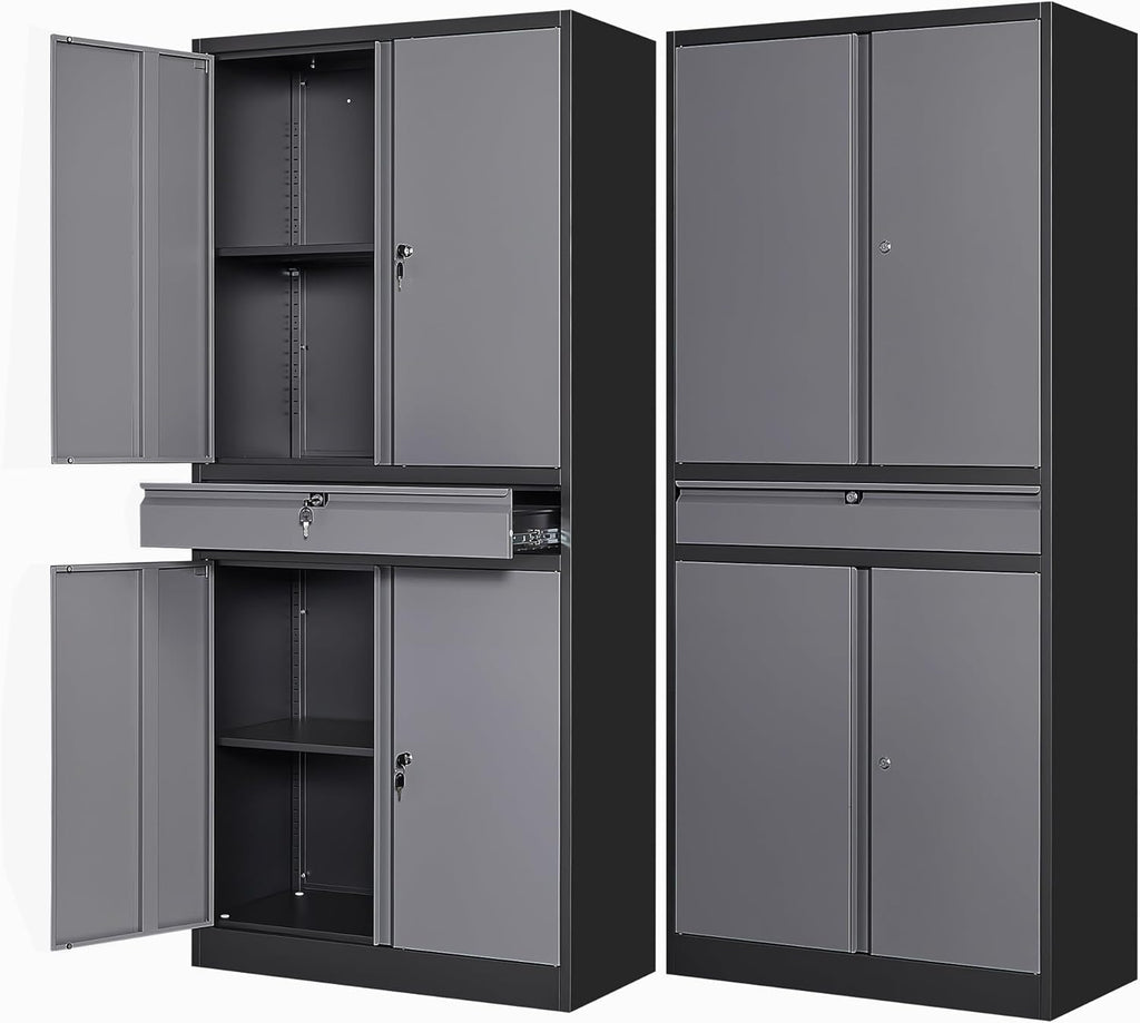 letaya metal garage storage cabinet with drawer,4 door, main product view