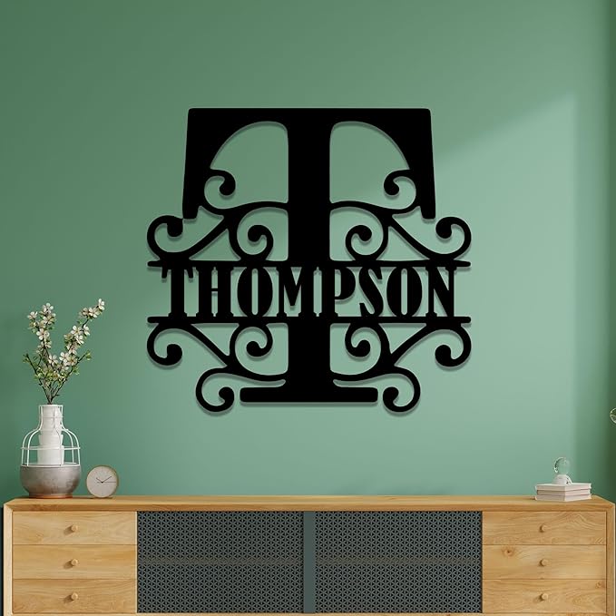 Custom Metal Signs | Personalized Monogram Name Sign | Outdoor Wall Art - Image 9