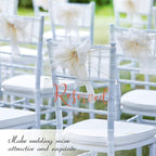 Blulu 6 Pcs Reserved Signs for Wedding Chairs Acrylic Tag Hanging - Image 3