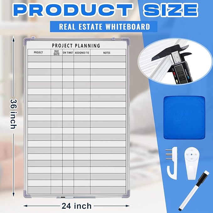 Lincia Project Planning Dry Erase Whiteboard Magnetic Dry Erase Board - Image 2