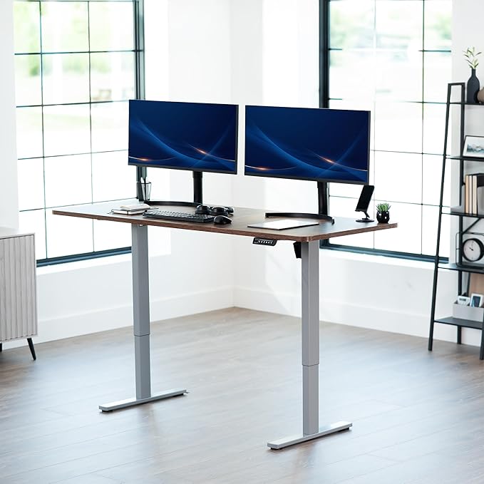 VIVO Electric 71 x 30 in Rustic Standing Desk, Memory Height Adjustment - Image 2