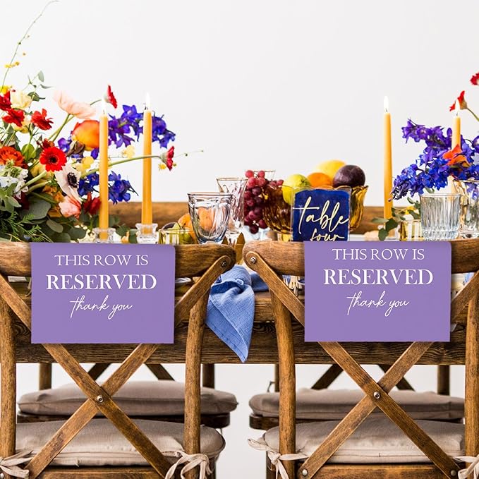 ChissNook Reserved Seating Chair Signs, This Row Is Reserved Pew Cloths Seating - Image 6