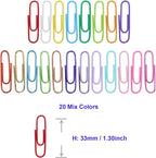 AOKIVIGOA 500pcs Coloured Paper Clips - Image 3