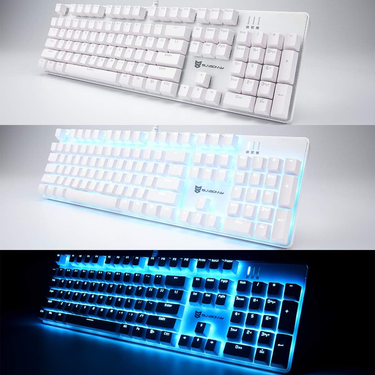 Merdia 104 Keys Full Size Mechanical PC Gaming Keyboard | Brown Switch Hot Sw...