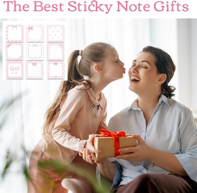 Pink Bow Sticky Notes Gifts - Image 5