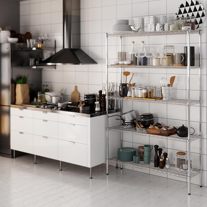 Regal Altair 14" Deep x 48" Wide x 74" Height Wire Shelving Kit | 5-Tier | NSF - Image 8
