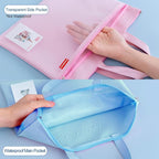 Pendancy Mesh Zipper Pouch 11x13.7 in, A4 Size Foldable Document Storage - Image 5