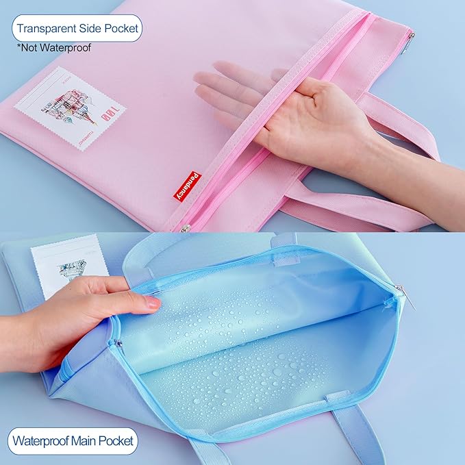 Pendancy Mesh Zipper Pouch 11x13.7 in, A4 Size Foldable Document Storage - Image 5