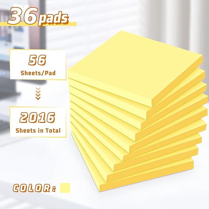Sticky Notes 3x3 in Post, Strong Adhesive - Image 2