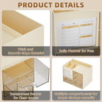 Marbrasse Desk Organizer with 3 Drawer, Desktop Organizer Storage - Image 6