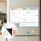 POPRUN Dry Erase Board Magnetic Weekly Calendar Whiteboard - Image 4