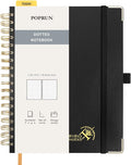 POPRUN Spiral Bullet Dotted Journal Notebook, 7-1/4" x 9-1/2" by POPRUN