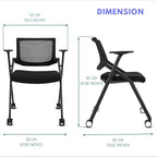 BROBRIYO, 4 Pack Stackable Conference Room Chairs - Image 2