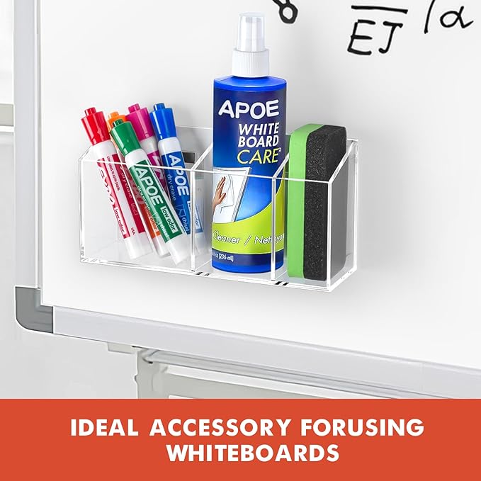 Banafich Magnetic Dry Erase Marker Holder, Acrylic Magnet Pen Holder - Image 5