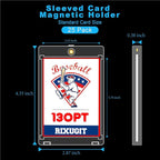 25-Pack Sleeved Magnetic Card Holders -130pt One Touch Card Holder, - Image 2