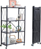 brian & dany 4-tier foldable storage shelves with, main product view