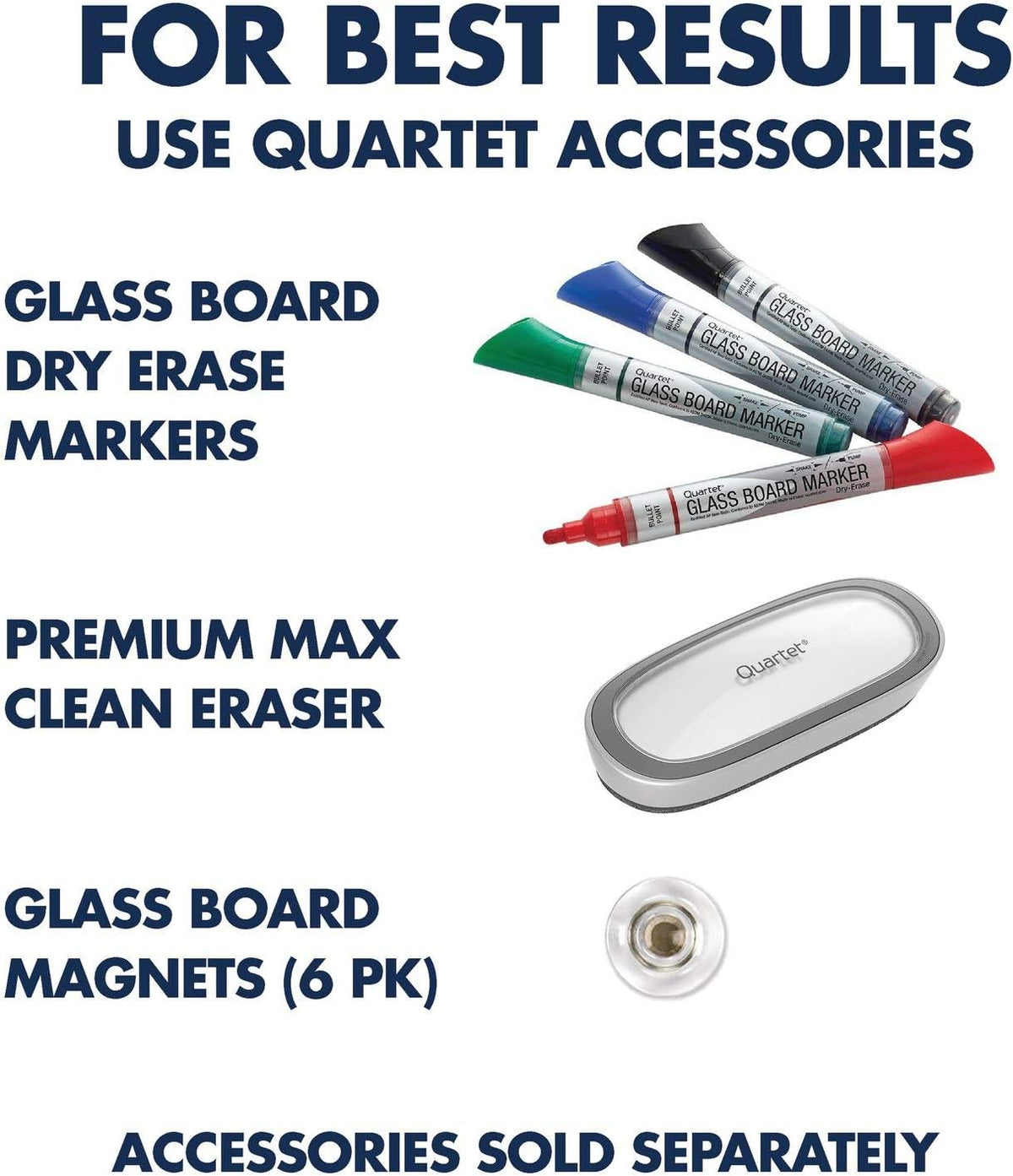 Quartet Dry Erase Board, Magnetic Whiteboard 4' x 3', Glass Board for...