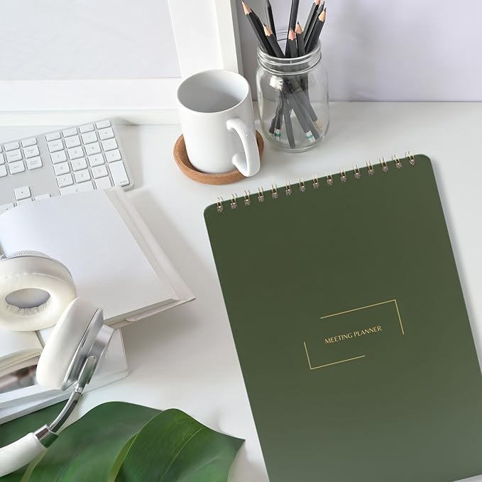 Merely Home | Meeting Notebook for Work | 8.25" x 11.75" | Project Planner | - Image 8