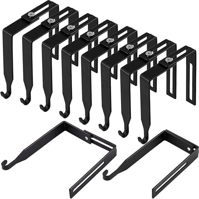 Amylove 8 Pcs Adjustable Cubicle Hanger Universal Partition Metal Cubicle Hooks by Amylove