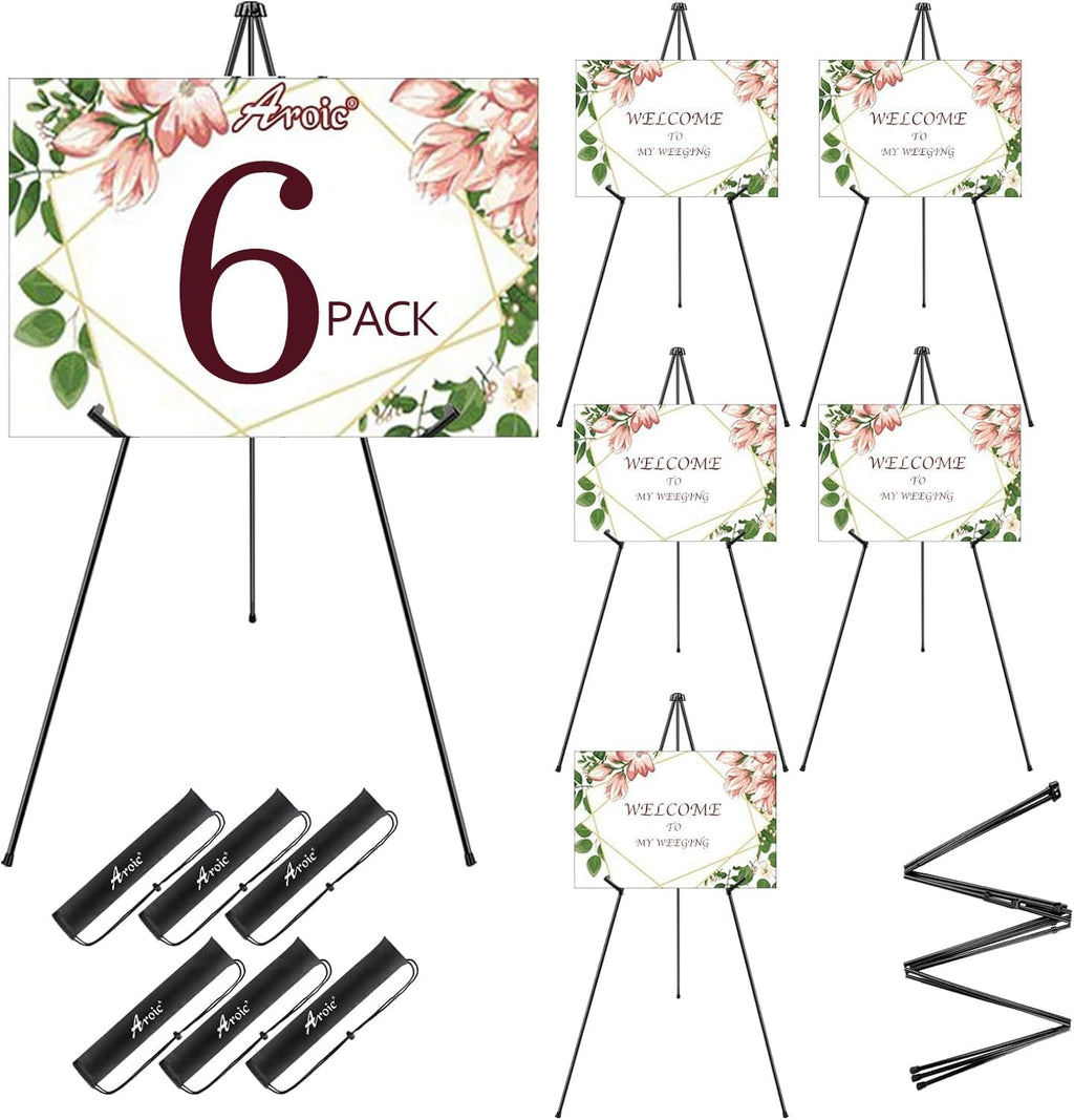 aroic 63 "easel stand for display, 6 pack, main product view