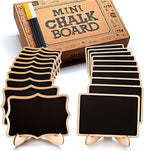 Mini Chalkboard Signs, 20 Pack Framed Small Chalk Board Food Labels by OleOletOy