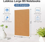 Labkiss 30 Pack Large B5 College Ruled Notebook & Journal Bulk, Kraft Cover - Image 7