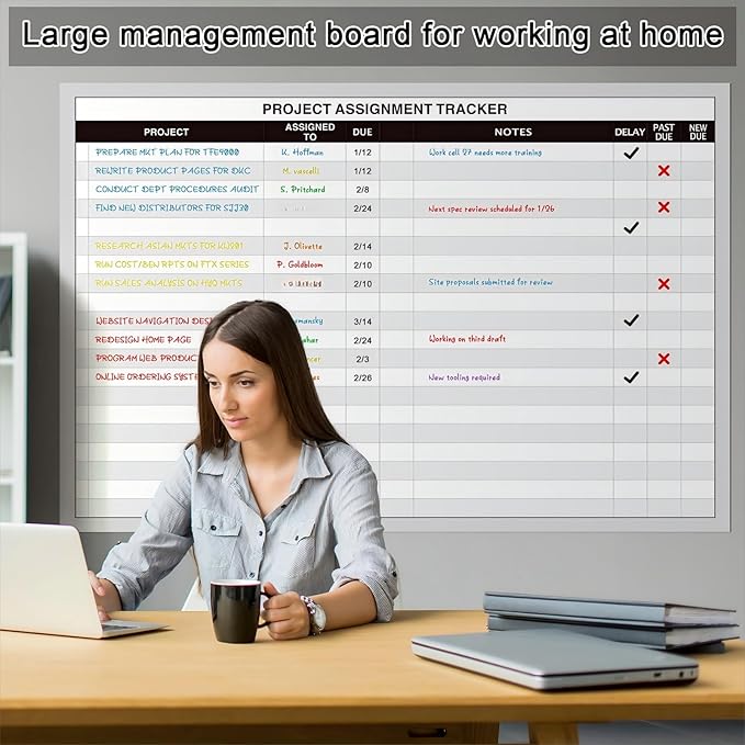 Lincia Large Magnetic Project Planning Management Vision Board 24" x 36" - Image 7
