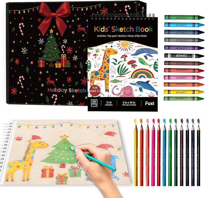 Fuxi Art Supplies for Kids 9-12, Stocking Stuffers | Art Set by SketchBook