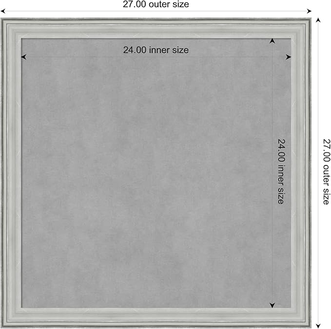 Amanti Art Silver Framed Magnetic Board 27x27 Medium Vision Board - Image 3