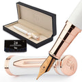 Wordsworth & Black Fountain Pen Set, 18K Gilded Medium Nib, Includes 24 Pack by WordsworthBlack