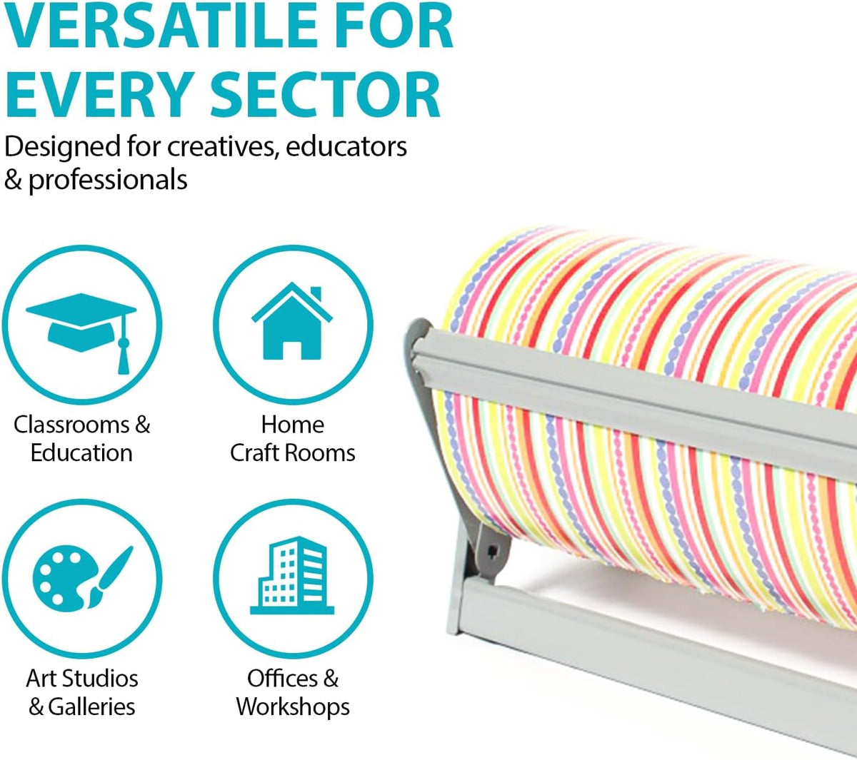 30 Inch Paper Roll Dispenser with Cutter, Desktop or Wall Mount Set Up