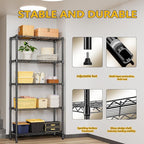M MZG 1250 lbs 5 Tier Shelf Metal Storage Shelves Shelving Wire Rack Heavy Duty - Image 6