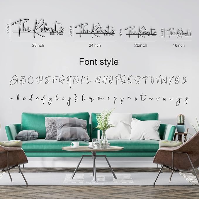 Personalized Family Name Sign Custom Metal Last Name Sign Metal Family Name - Image 5