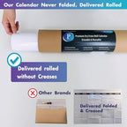 Dry Erase Two Month Laminated jumbo Wall Calendar, Huge bimonthly Vertical - Image 2