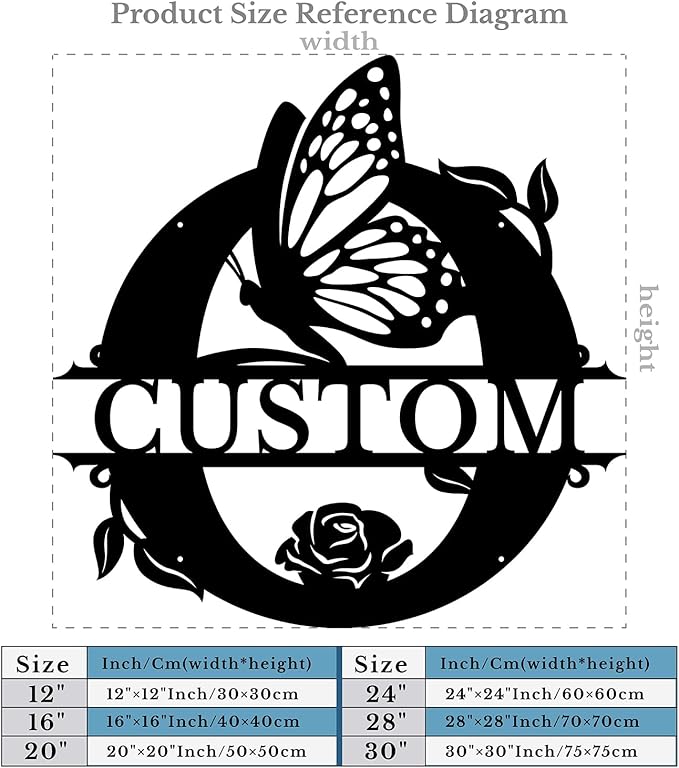 Personalized Custom Letter Name metal Signs, Custom Black Letter Monogram Wall - Image 5