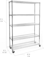 Seville Classics UltraDurable Heavy Duty NSF Solid Steel Wire Rack Storage Unit - Image 4