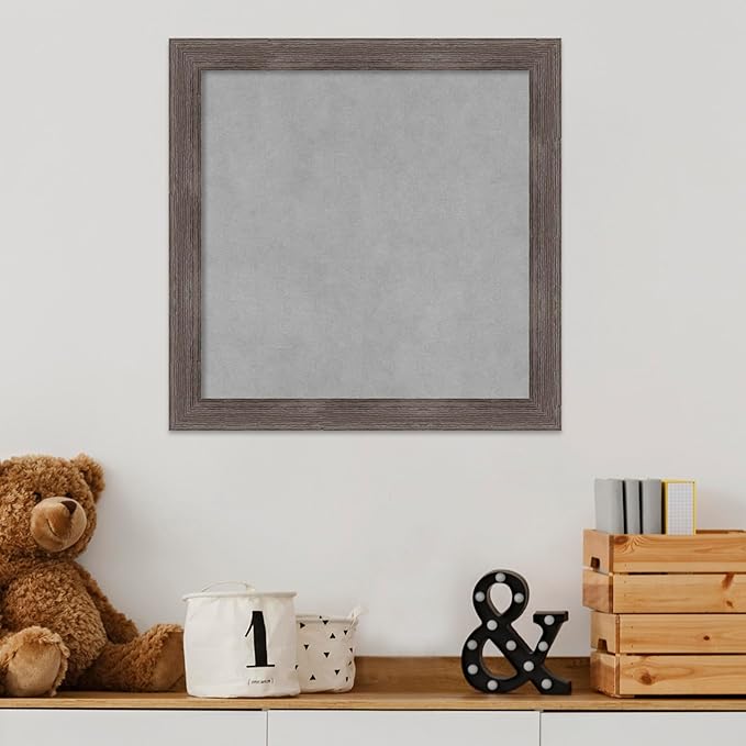 Amanti Art Grey Framed Magnetic Board 19x19 Small Vision Board - Image 5