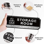 Storage Room Sign for Business Door, Self-Adhesive Durable Modern Storage Room - Image 4