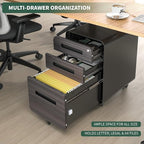 TEEALUBAN 3 Drawer Mobile File Cabinet - Image 6
