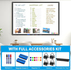 H-Qprobd 48"x36" Magnetic White Board Dry Erase Wall Mount Whiteboard - Image 2