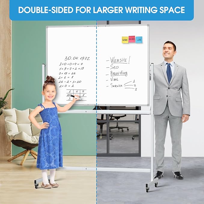 MaxGear Rolling Whiteboard on Wheels - Image 6