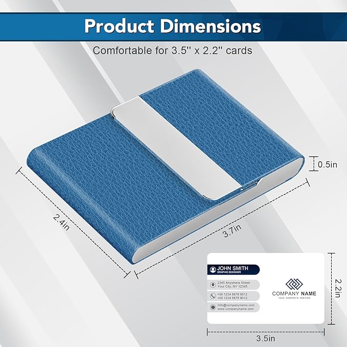 Business Card Holder with Ultra Slim Design, Business Card Case with Premium PU - Image 6
