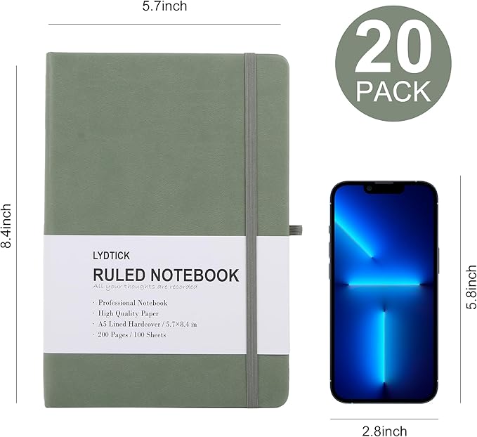 LYDTICK 20 Pack Journals for Writing College Ruled Notebooks Journal in Bulk - Image 2