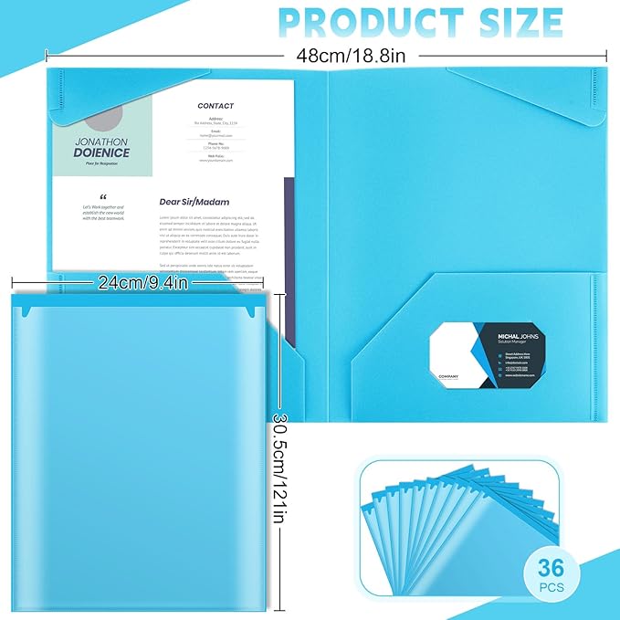 Henoyso 36 Pcs Plastic Folders - Image 2