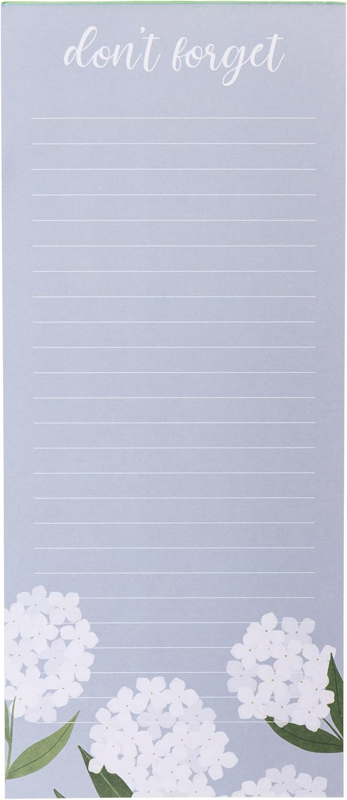 Graphique White Hydrangeas Magnetic Notepad, 100 Tear-Away Sheets by GraphiquedeFrance