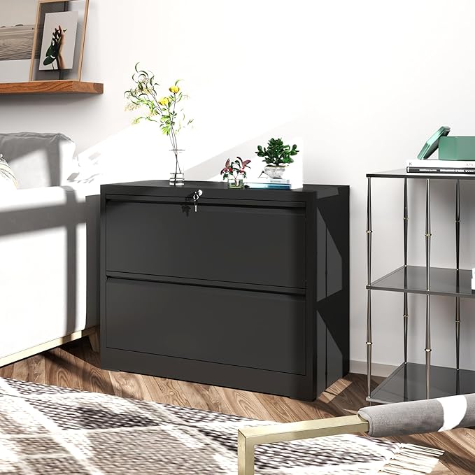 FLIXELIO File Cabinets 2 Drawer, Metal Office Storage Filing Cabinet - Image 7